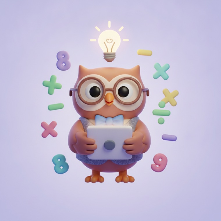 Owl tutor with a tablet — adaptive AI