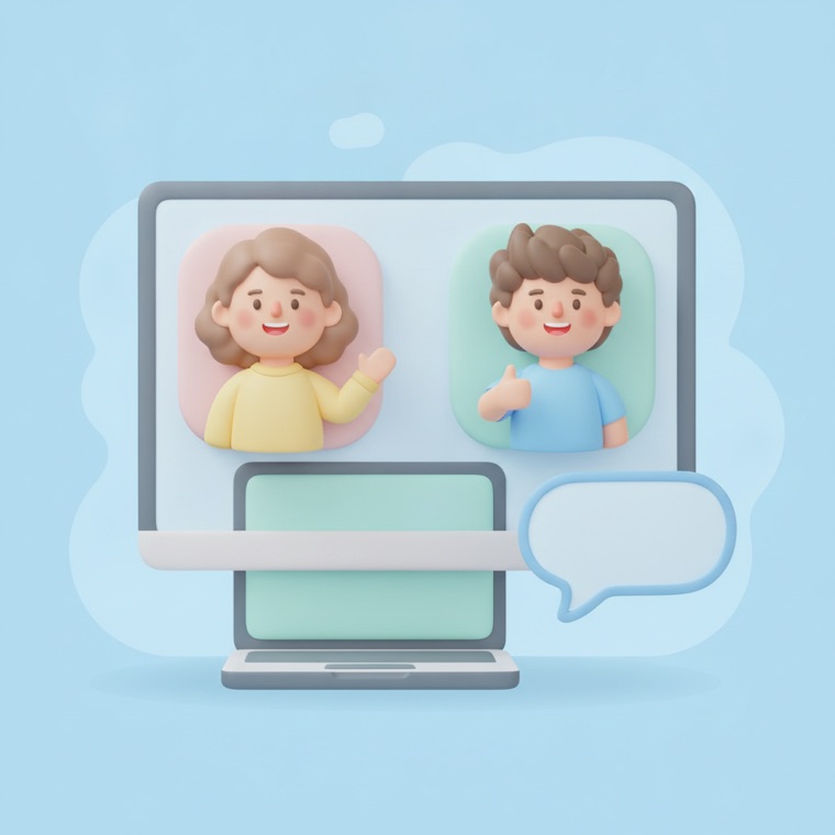 Teacher on a video call with a student — live tutors