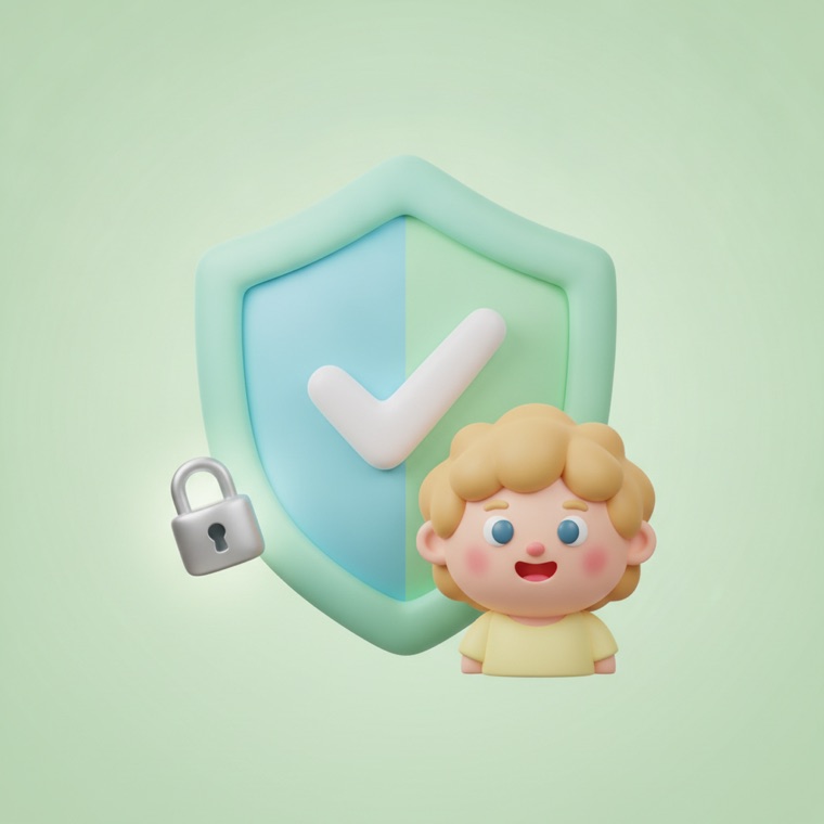 Shield protecting a child — safe by design