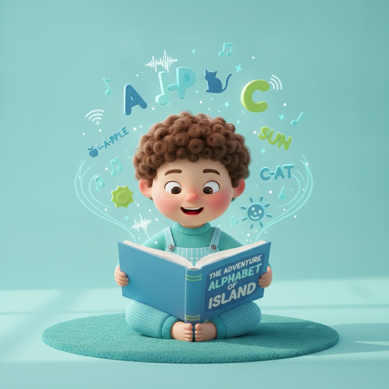 A child happily learning with Studyfin
